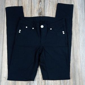 Black Stretchy Fitted Skinny Jeans Pants